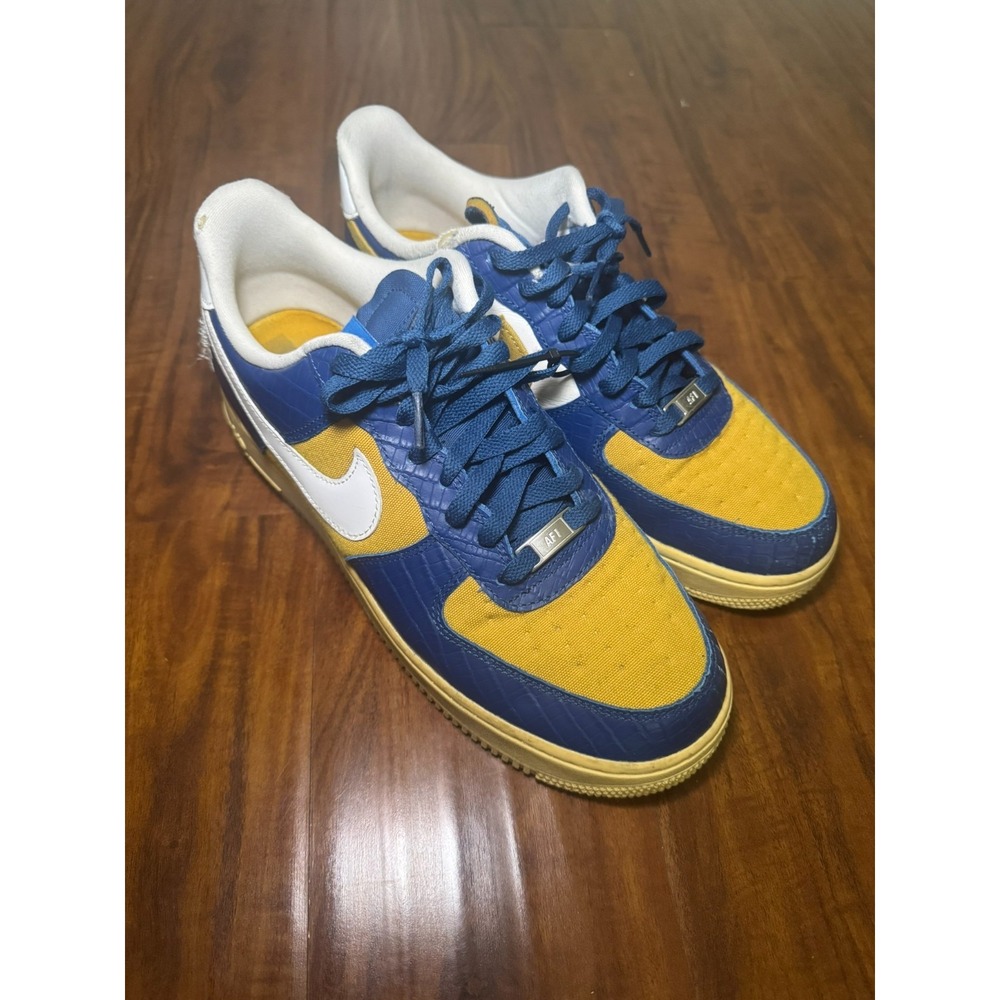 Nike Air Force 1 Low SP Undefeated 5 On It Blue Yellow Croc US Men's Size 9.5